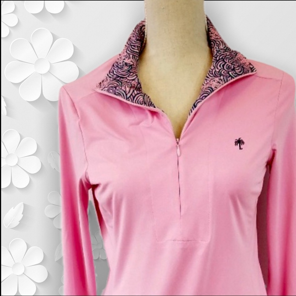 🌸 Lilly Pulitzer Frances 1/4 Zip Pink Popover